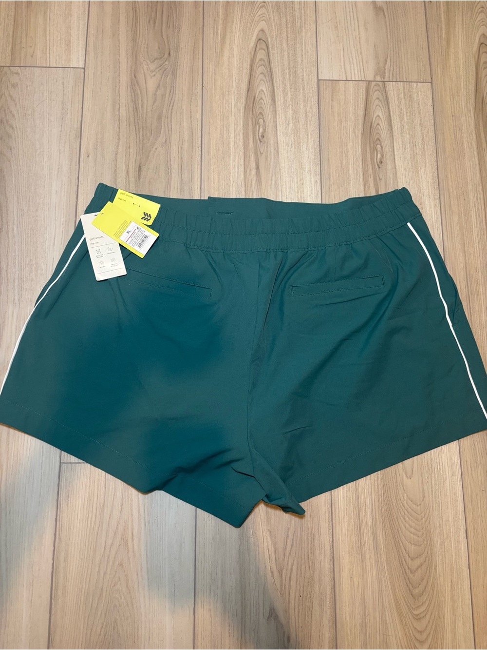 all in motion Teal Athletic Shorts with White Piping